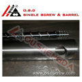 double flight single screw for pe pipe extruding machine